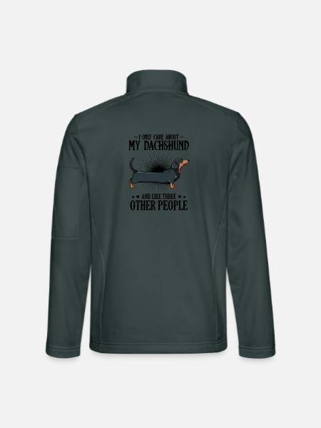dachshund - Unisex Softshell Jacket - mouse grey