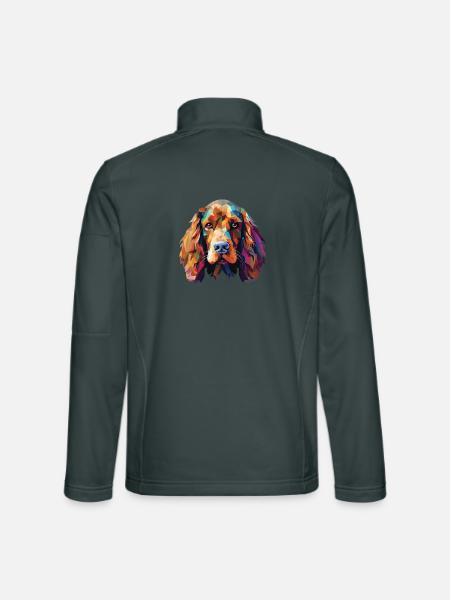 American Cocker Spaniel Hunderasse Aquarellglas - Unisex Softshelljacke - Dunkelgrau