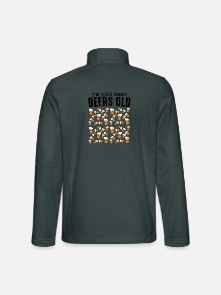 Beer Mug Pattern Collection Birthday 50 - Unisex Softshell Jacket - mouse grey