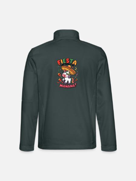 Fiesta Like There’s No Mañana! - Unisex Softshell Jacket - mouse grey - Back