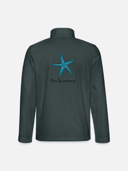 ES LEBE DER URLAUB. URLAUB. FROHER URLAUB - Unisex Softshelljacke - Dunkelgrau