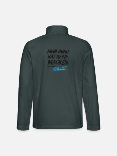 Mein Hund hat keine Macken das sind Special Effect - Unisex Softshelljacke - Dunkelgrau