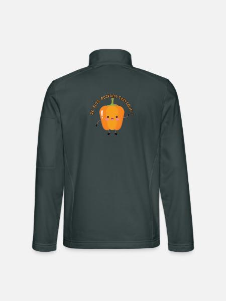 Ich bin ein tastischer Pfeffer - Unisex Softshelljacke - Dunkelgrau - Hinten