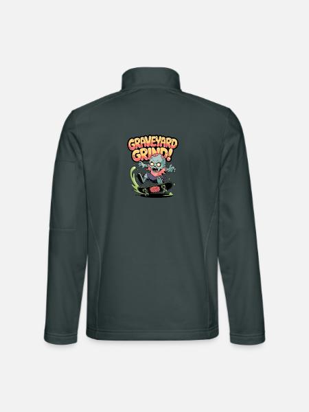 Friedhofs-Grind! - Unisex Softshelljacke - Dunkelgrau