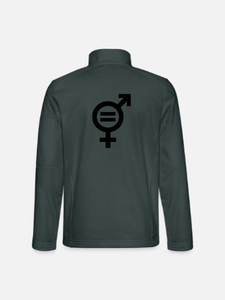 Gender Equality Symbol Emancipation Equality - Unisex Softshell Jacket - mouse grey - Back