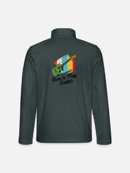 guitare - Veste en tissu softshell Unisexe - gris foncé - Dos