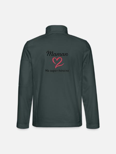Mama, meine Superheldin - Unisex Softshelljacke - Dunkelgrau