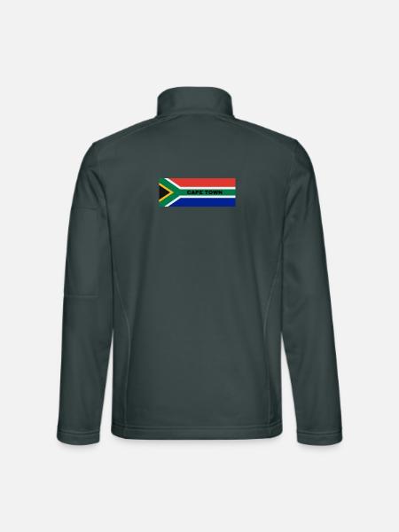 Kapstadt Stadt in südafrikanischer Flagge - Unisex Softshelljacke - Dunkelgrau - Hinten