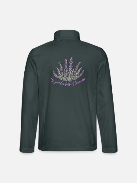 Lavender Lavendel - Unisex Softshelljacke - Dunkelgrau