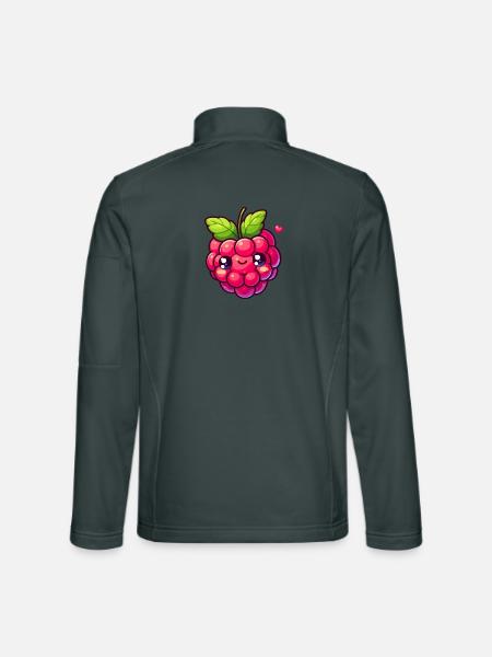 Raspberry - Heart - Unisex Softshell Jacket - mouse grey
