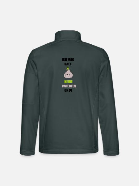 Ich mag keine Zwiebeln - Unisex Softshelljacke - Dunkelgrau - Hinten
