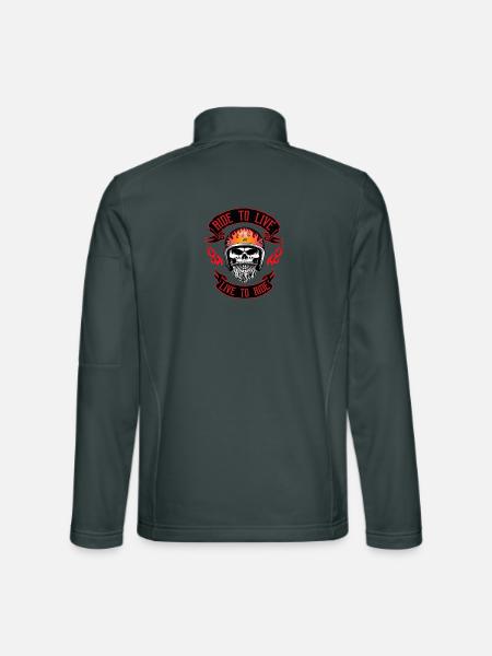 FAHREN SIE ZUM LEBEN - Unisex Softshelljacke - Dunkelgrau - Hinten
