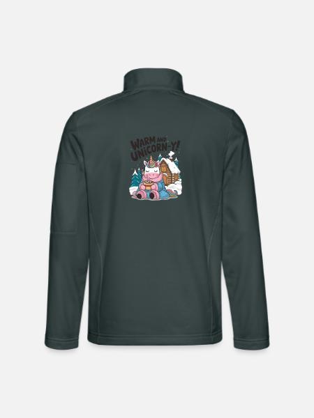 Warm And Unicorn-y! - Unisex Softshell Jacket - mouse grey