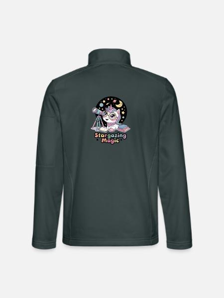 Stargazing Magic - Unisex Softshell Jacket - mouse grey - Back