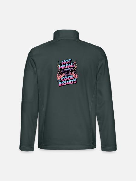 Hot Metal, Cool Results - Unisex Softshell Jacket - mouse grey - Back