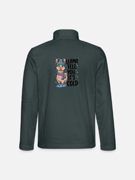 Llama Tell You It's Cold - Unisex Softshell Jacket - mouse grey