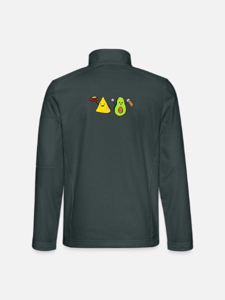 Guacamole Nacho Avocado Fiesta Mexico - Unisex Softshelljacke - Dunkelgrau - Hinten