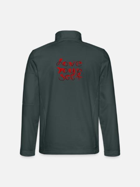 Love yourself - Unisex Softshelljacke - Dunkelgrau - Hinten