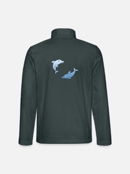 Dolphin - Unisex Softshelljacke - Dunkelgrau - Hinten