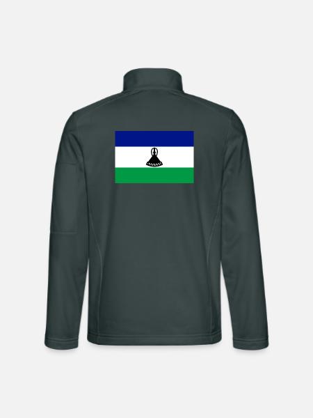 Lesotho - Unisex Softshelljacke - Dunkelgrau - Hinten