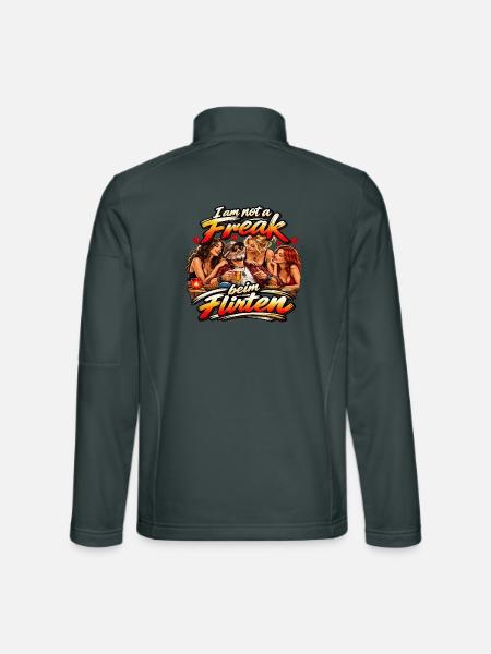 Ich bin kein Freak beim Feiern - Unisex Softshelljacke - Dunkelgrau - Hinten
