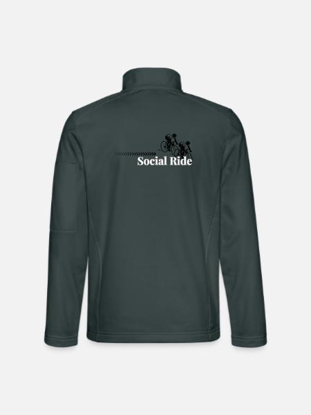 Social Ride Retro Typography - Unisex Softshelljacke - Dunkelgrau