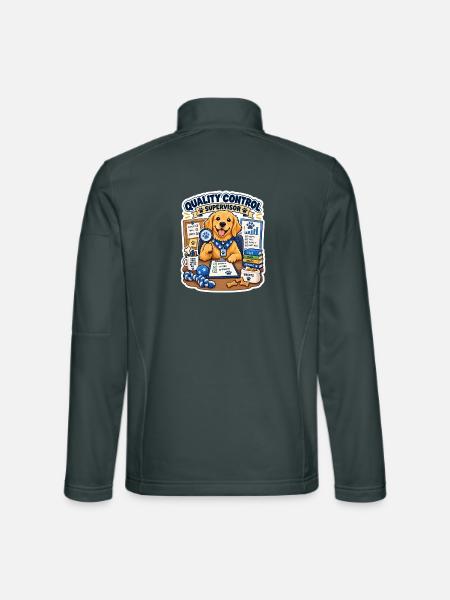 Qualitätskontrollhund Supervisor - Unisex Softshelljacke - Dunkelgrau - Hinten
