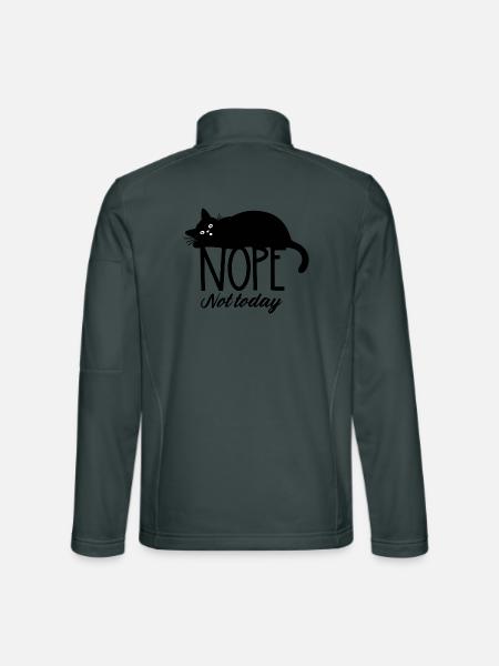 Nope not today cat  - Unisex Softshelljacke - Dunkelgrau - Hinten