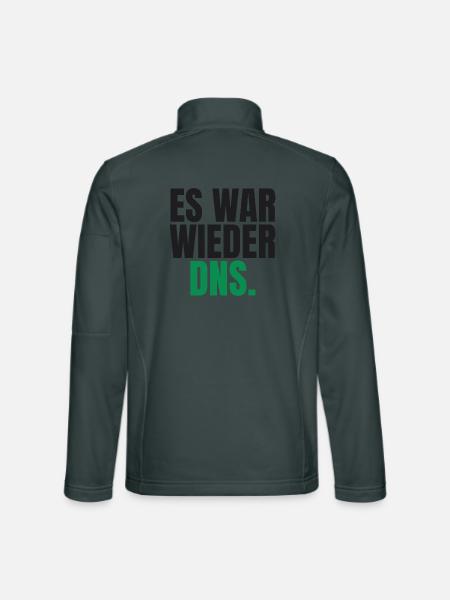 Es war wieder DNS - Unisex Softshelljacke - Dunkelgrau - Hinten