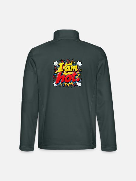 I am hot Comic Burst - Unisex Softshelljacke - Dunkelgrau - Hinten