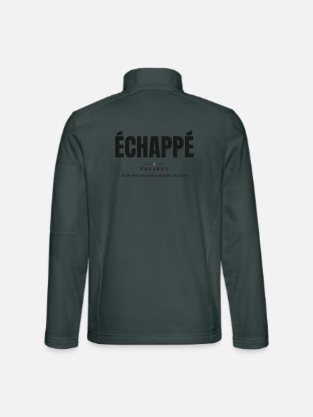 Entkommen | Wahrer Ballettwortschatz - Unisex Softshelljacke - Dunkelgrau - Hinten