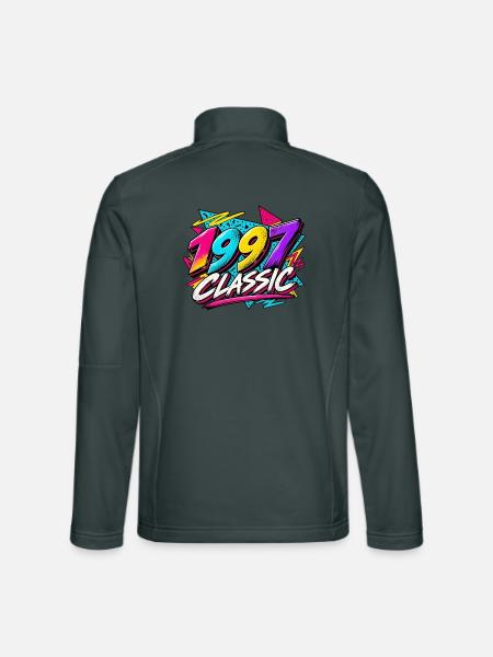 1997 Classic Neon Retro - Unisex Softshelljacke - Dunkelgrau - Hinten