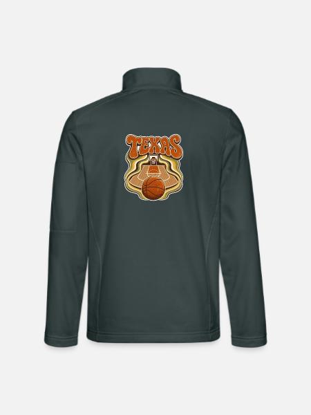 Texas Basketball Retro Flair - Unisex Softshelljacke - Dunkelgrau - Hinten