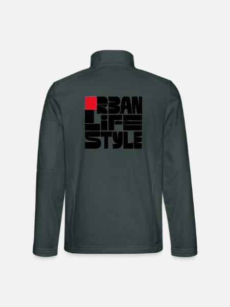 Urban  Life Style - Unisex Softshelljacke - Dunkelgrau - Hinten
