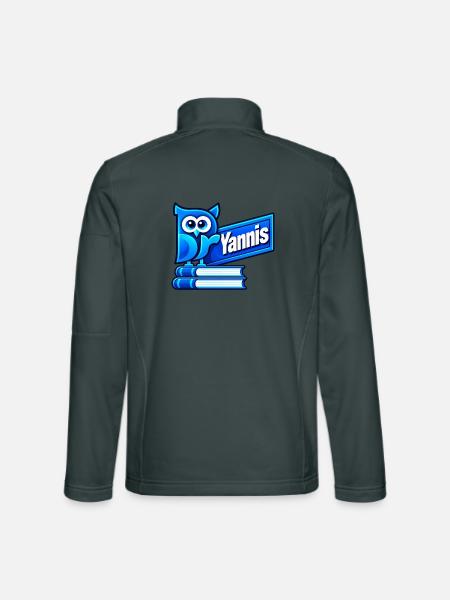 2027_Logo_transparent - Unisex Softshelljacke - Dunkelgrau - Hinten
