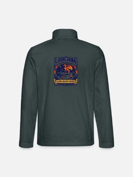 Ljubljana Slovenia Alpine Dragon Hunters Festive - Unisex Softshelljacke - Dunkelgrau - Hinten