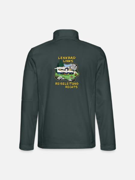 CAMPING LENKRAD LINKS REISELEITUNG RECHTS - Unisex Softshelljacke - Dunkelgrau - Hinten