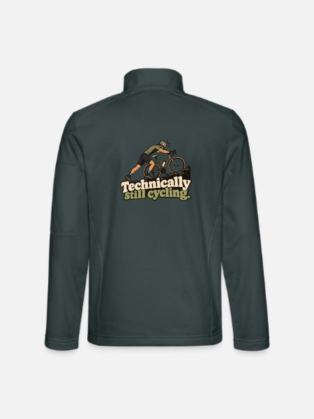 Technically Still Cycling - Unisex Softshelljacke - Dunkelgrau - Hinten