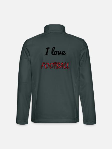 FUSSBALL. SPORT. FRANKREICH. MEISTER - Unisex Softshelljacke - Dunkelgrau - Hinten