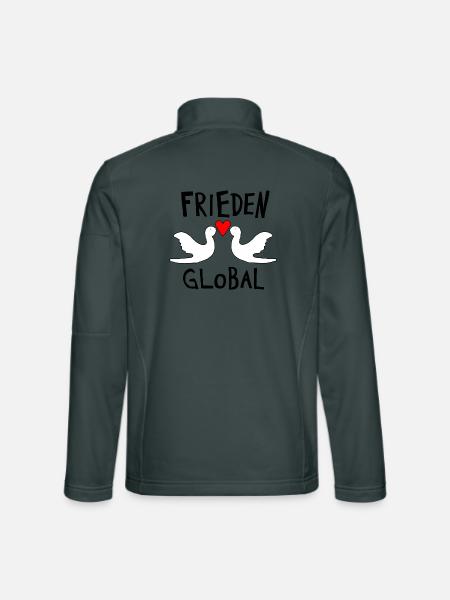 FRIEDEN GLOBAL - Unisex Softshelljacke - Dunkelgrau - Hinten