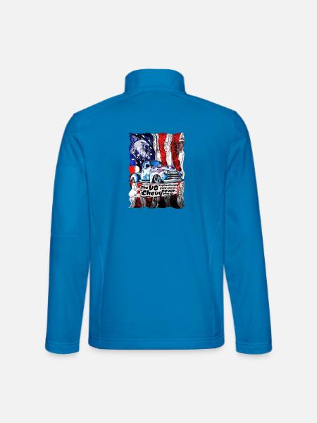 V8 Chevy Truck Patriotik - Unisex Softshelljacke - Lichtblau - Hinten