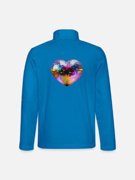 Club Disco Herz - Unisex Softshelljacke - Lichtblau