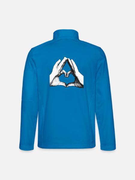 SO MUCH LOVE - Hands - Unisex Softshelljacke - Lichtblau