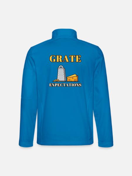 Gittererwartungen - Unisex Softshelljacke - Lichtblau - Hinten