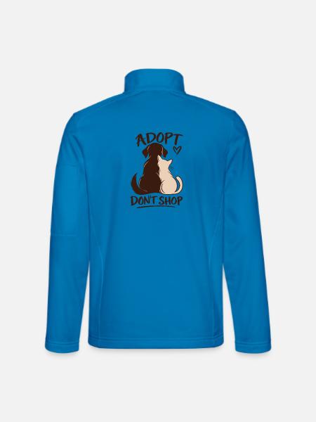 Adopt Don’t Shop Dog & Cat - Unisex Softshelljacke - Lichtblau - Hinten