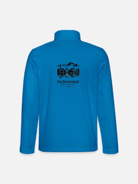 Bad Reichenhall Alpensee Panorama - Unisex Softshelljacke - Lichtblau - Hinten