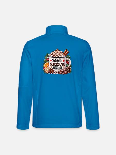 Heiße Schokolade statt Probleme - Unisex Softshelljacke - Lichtblau - Hinten