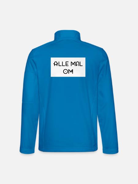 Alle Mal Om – Geometrische Line-Typografie - Unisex Softshelljacke - Lichtblau - Hinten