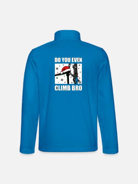 Do You Even Climb Bro Windrad Weihnachten - Unisex Softshelljacke - Lichtblau - Hinten