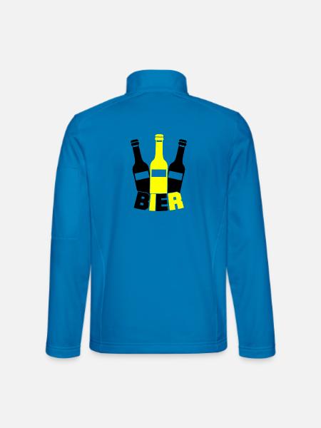 Gelbe Flaschen Silhouette - Unisex Softshelljacke - Lichtblau - Hinten